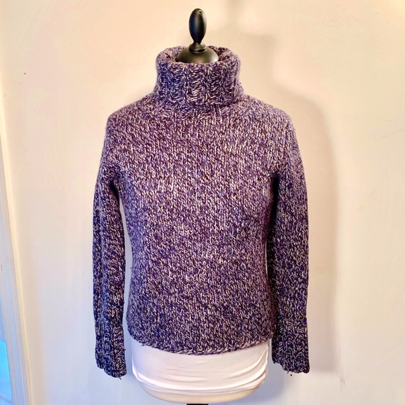 Gap Blue Chunky Turtleneck, M - Picture 2 of 6